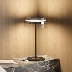 Modern Acrylic & Glass Table Lamp